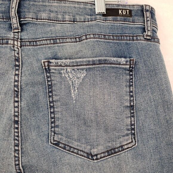 Kut From The Kloth Jeans Womens 16 Reese High Rise Ankle Straight Distressed - Picture 4 of 12